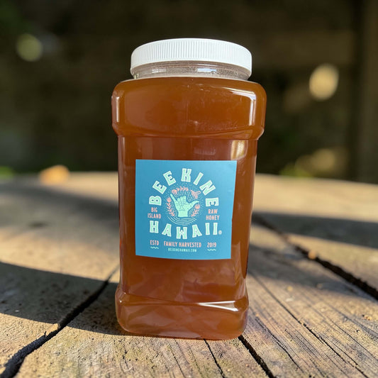 Award-winning 1 gallon raw Hawaiian honey sourced from the Hamakua Coast